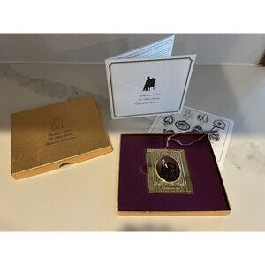 White House Historical President Lincoln Gold Plated Christmas Ornament 1999